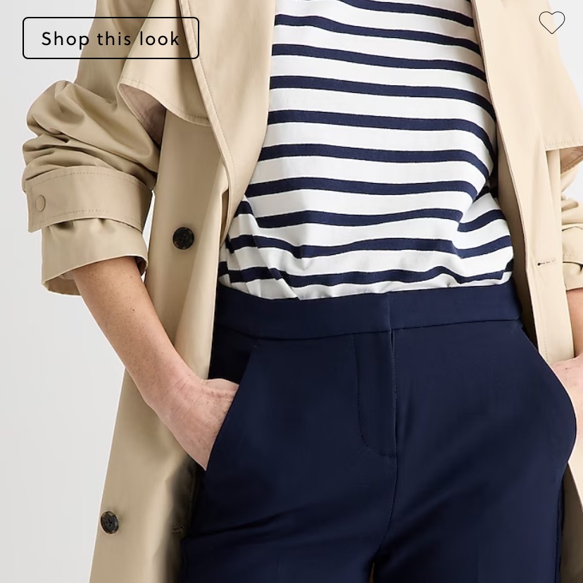 Jcrew Kate Straight Leg Pants In Navy Blue